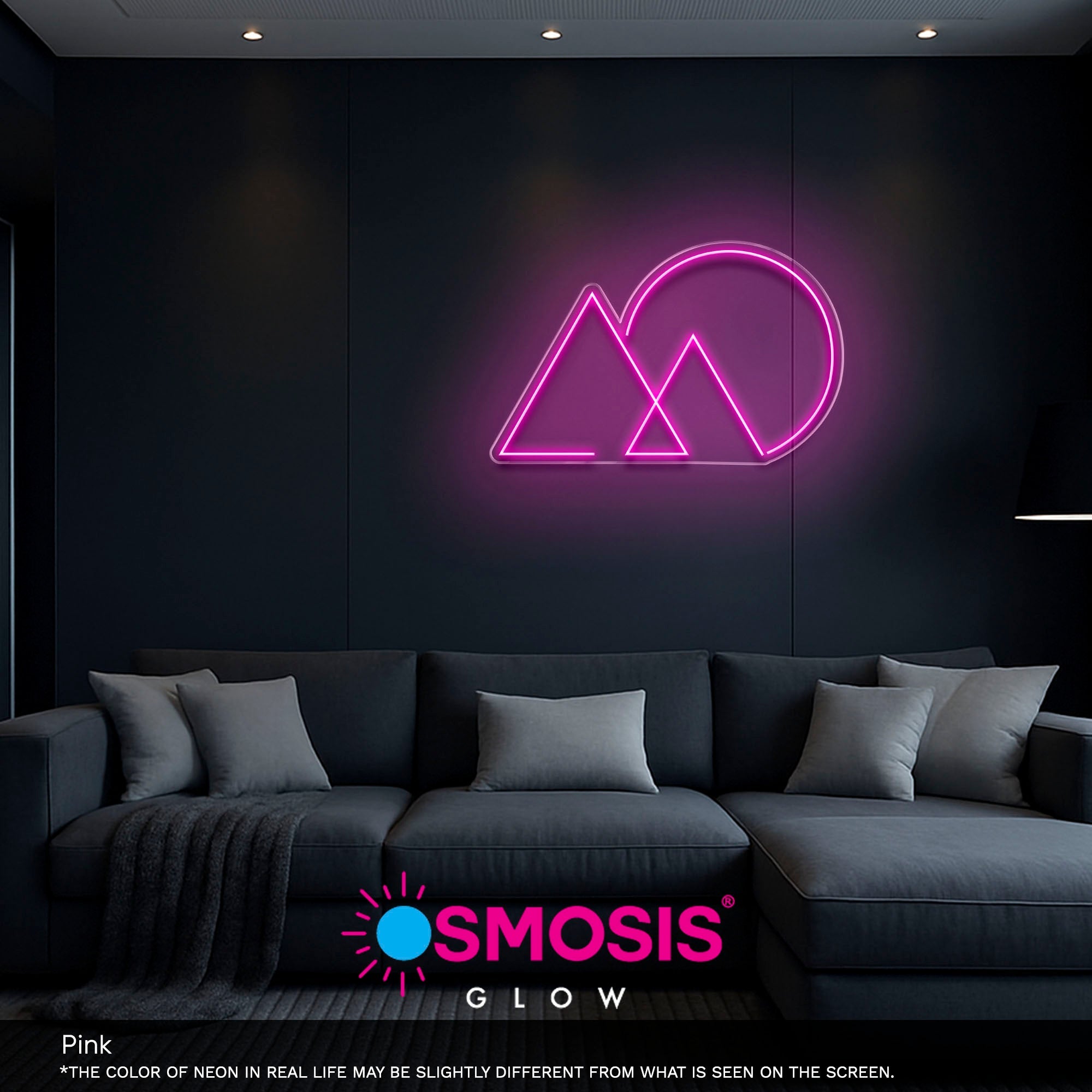 2TriangleMoon neon sign