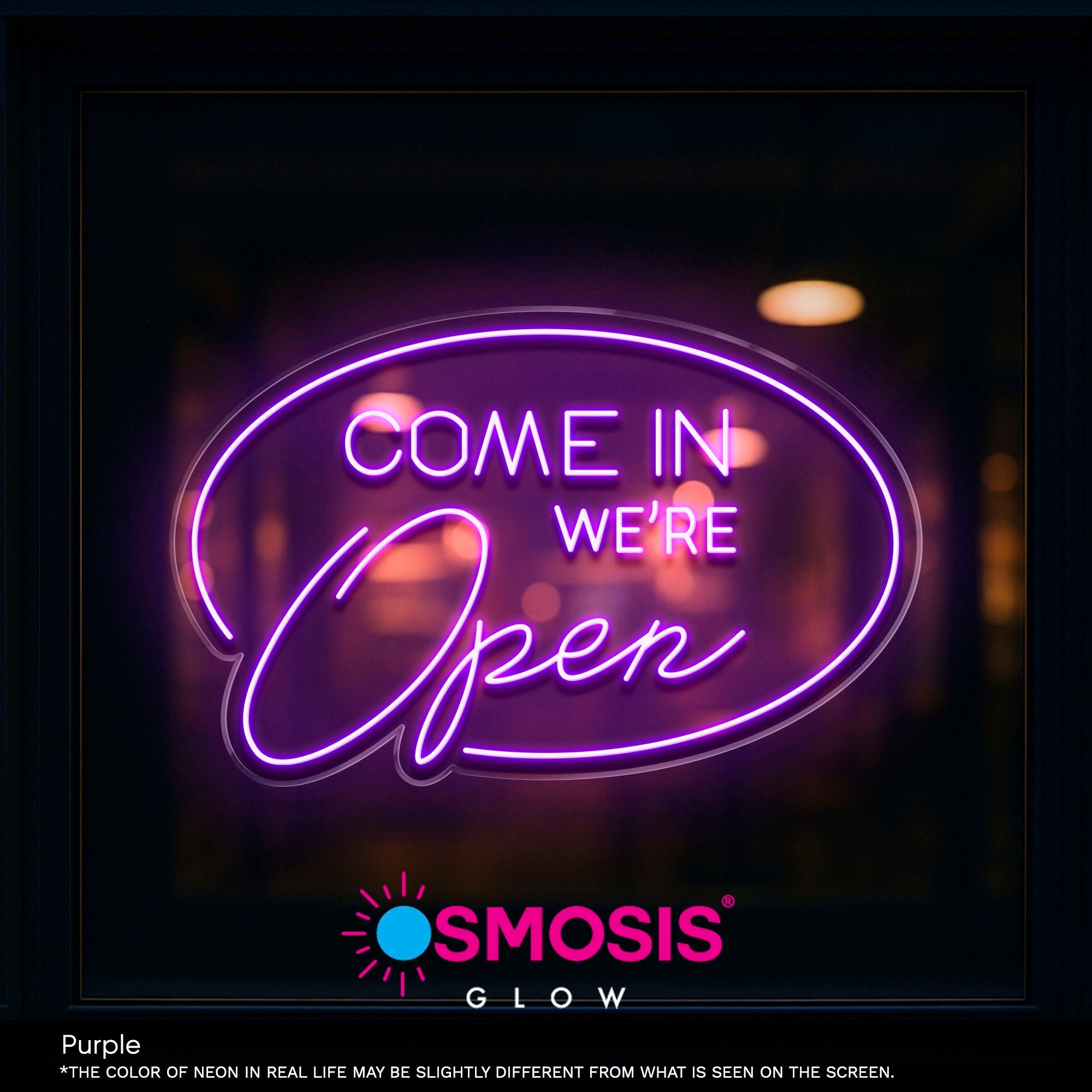 Come in We're Open neon sign