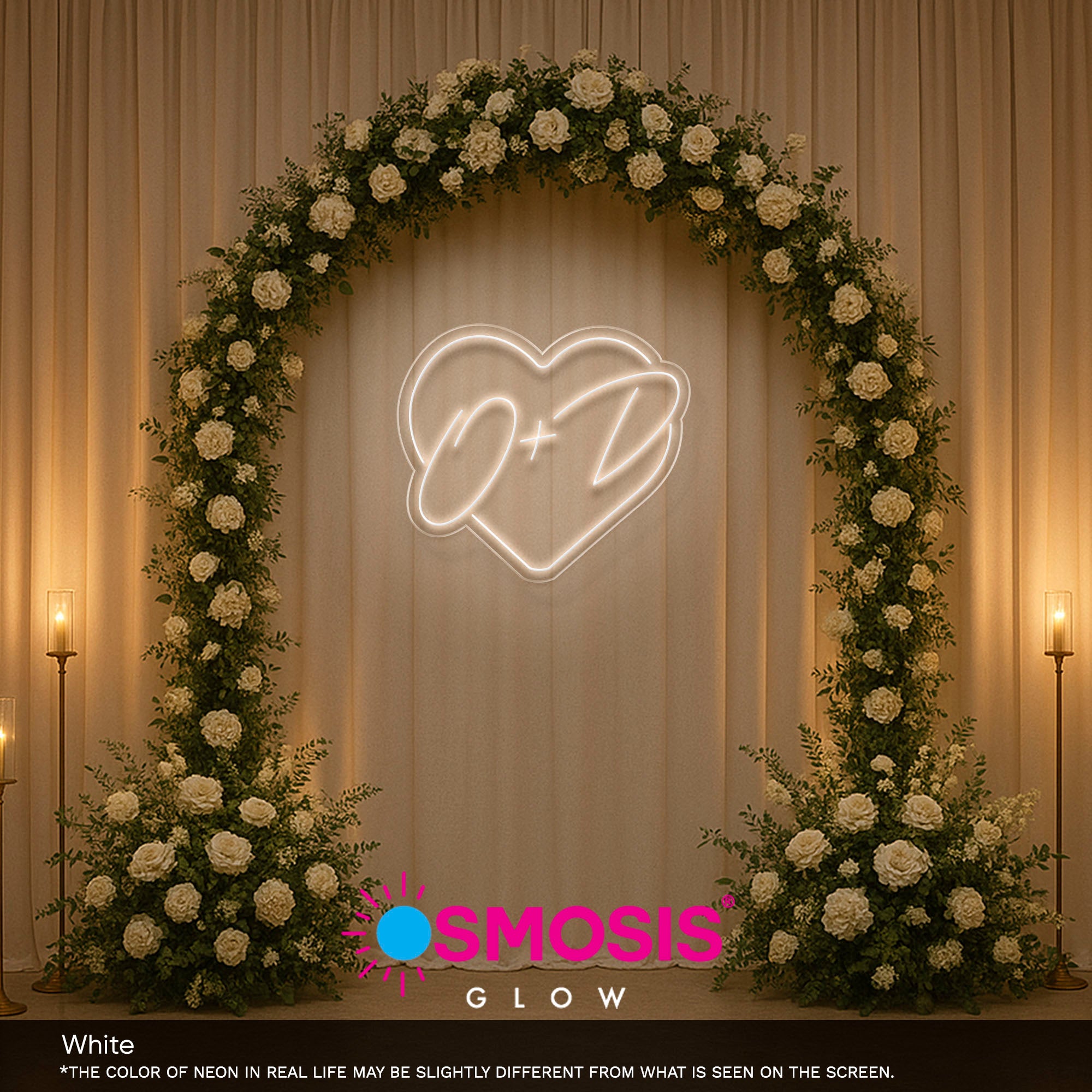 Initials In Heart Neon Sign