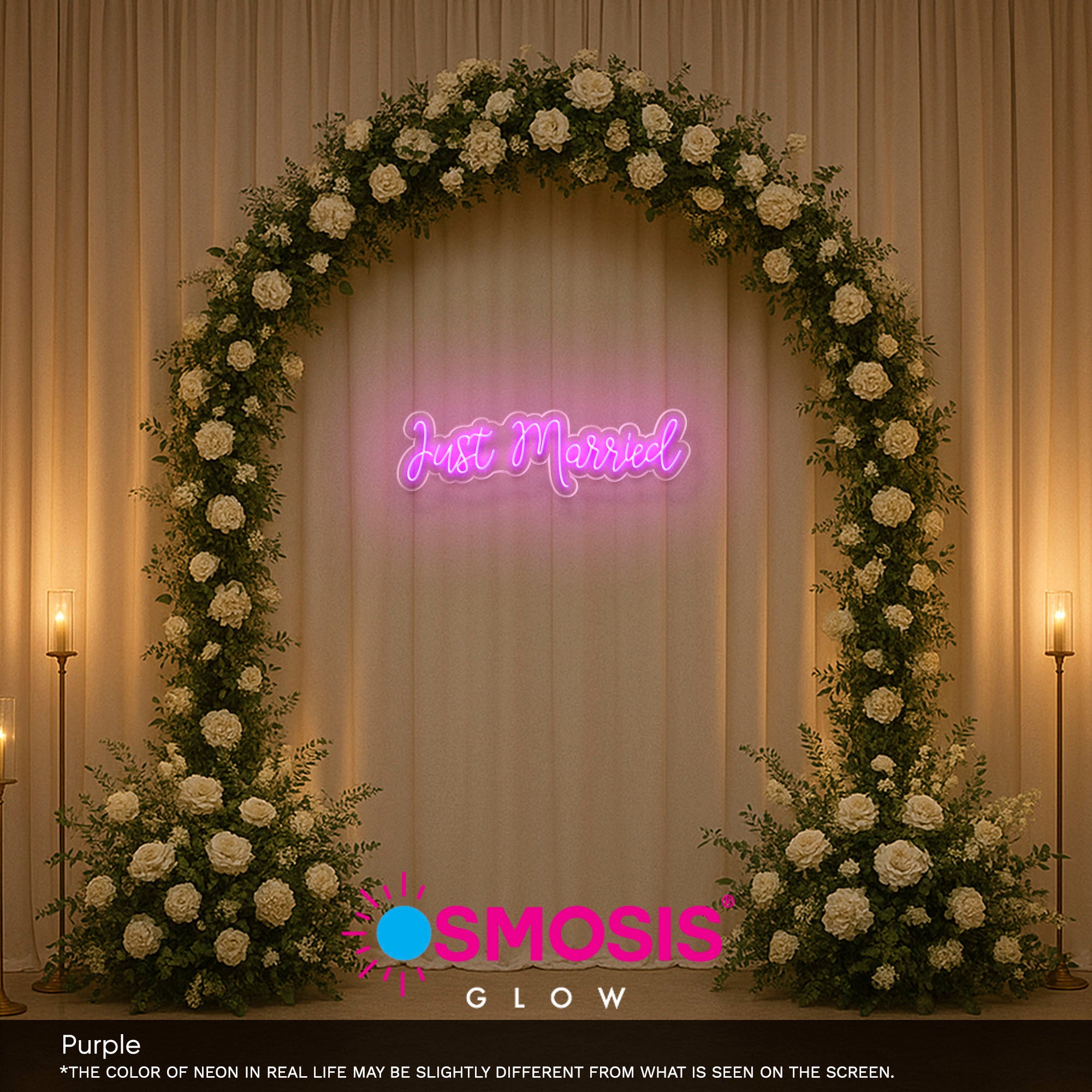 Just Married Sign Light