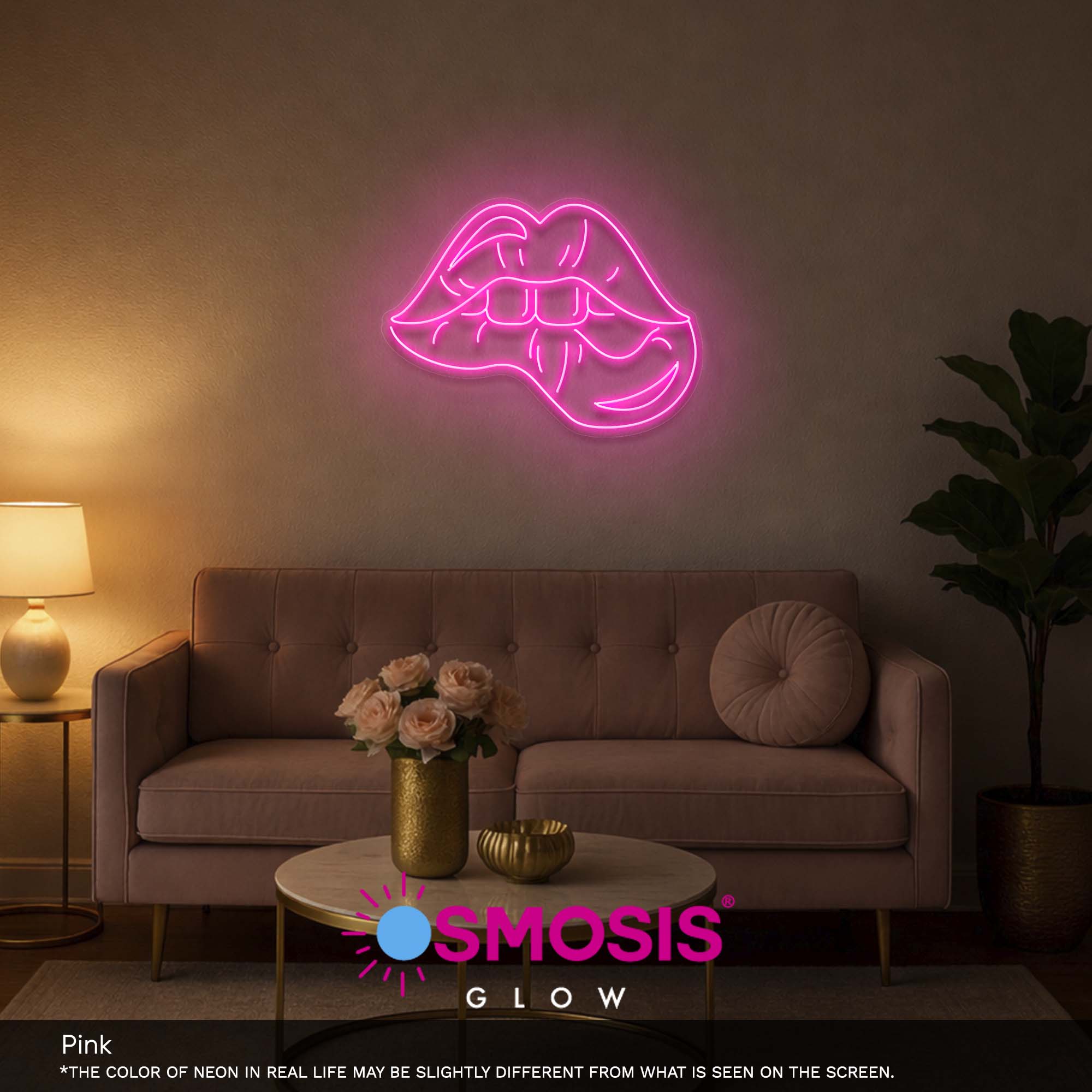 Biting Lip Neon Sign