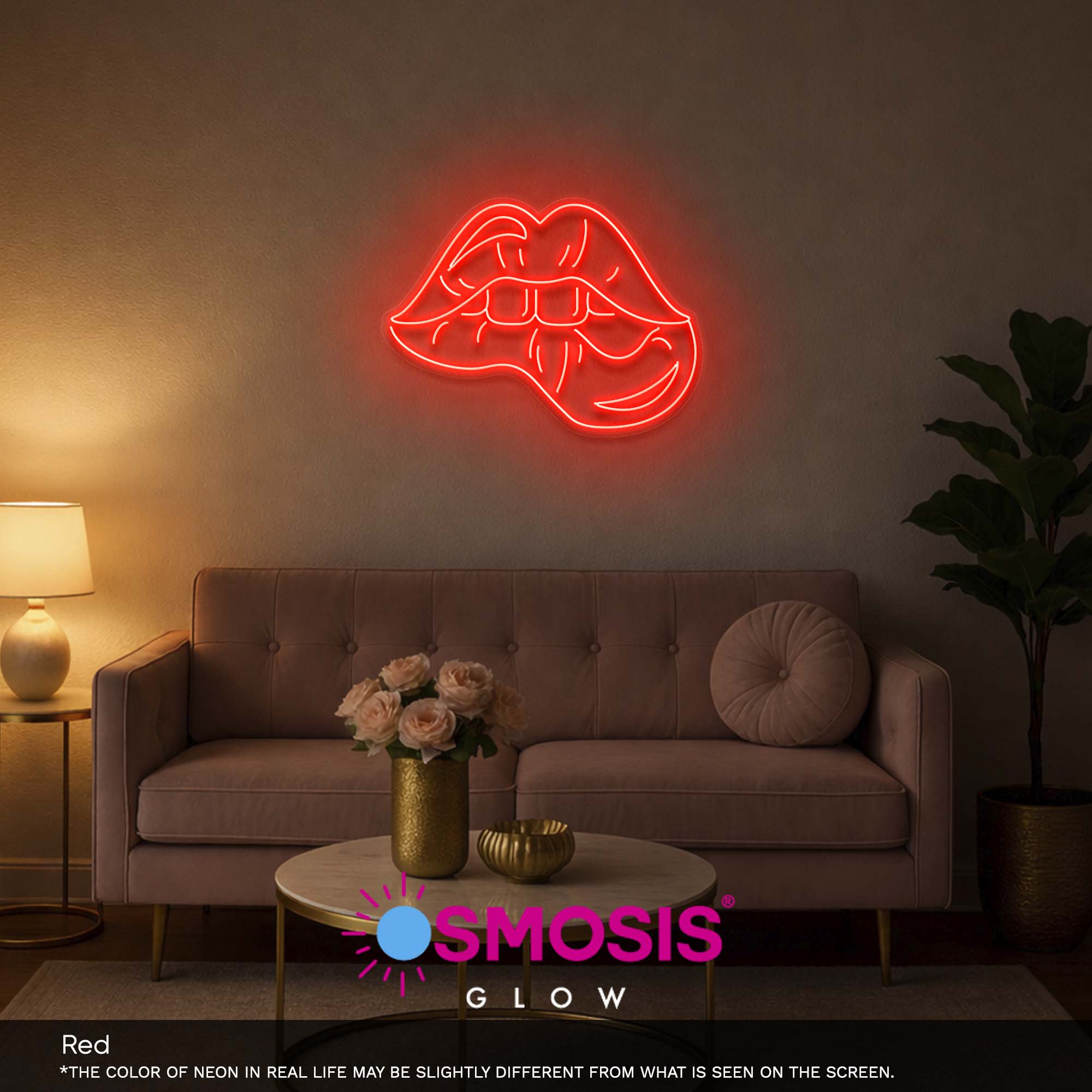 Lip neon sign