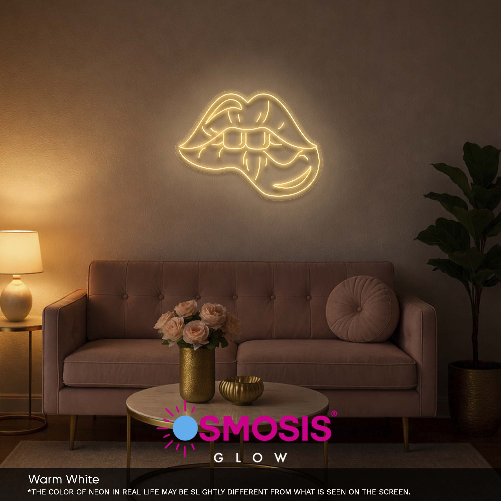 Biting Lip Neon Sign