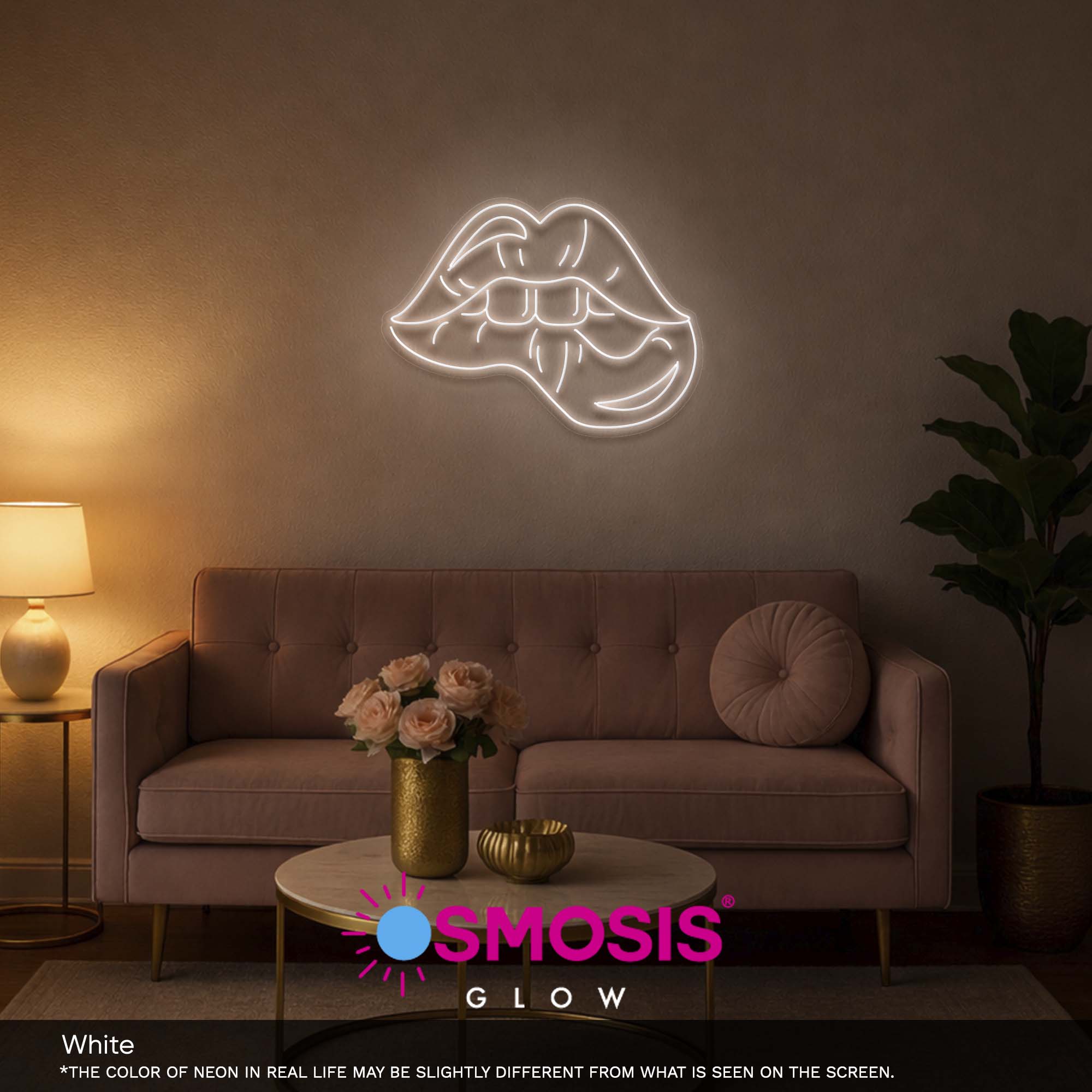 Biting Lip Neon Sign
