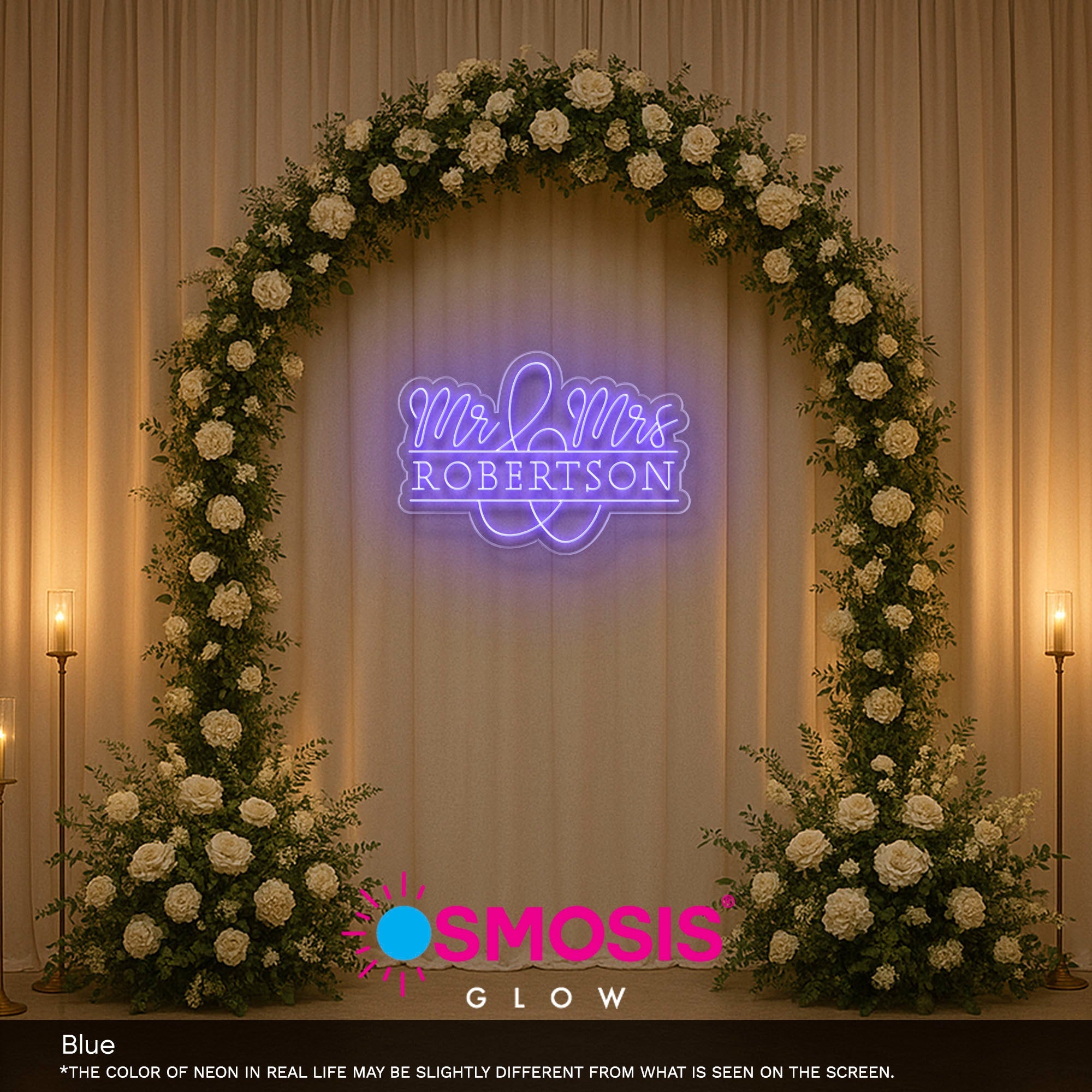Mr And Mrs Lastname neon sign