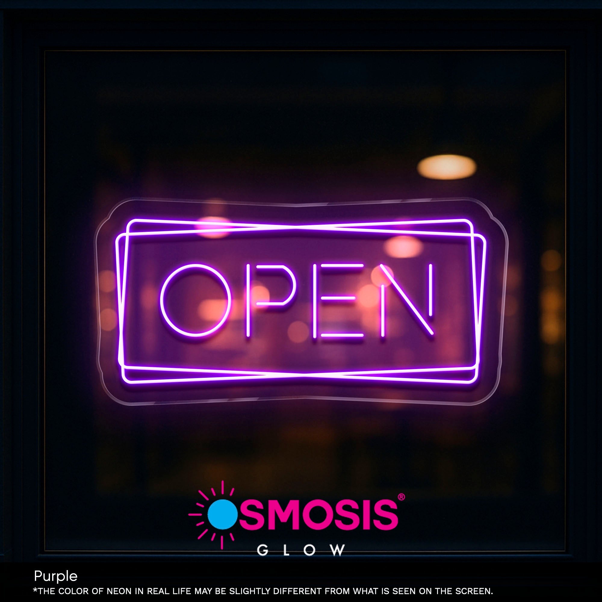 Open Multi Square neon sign