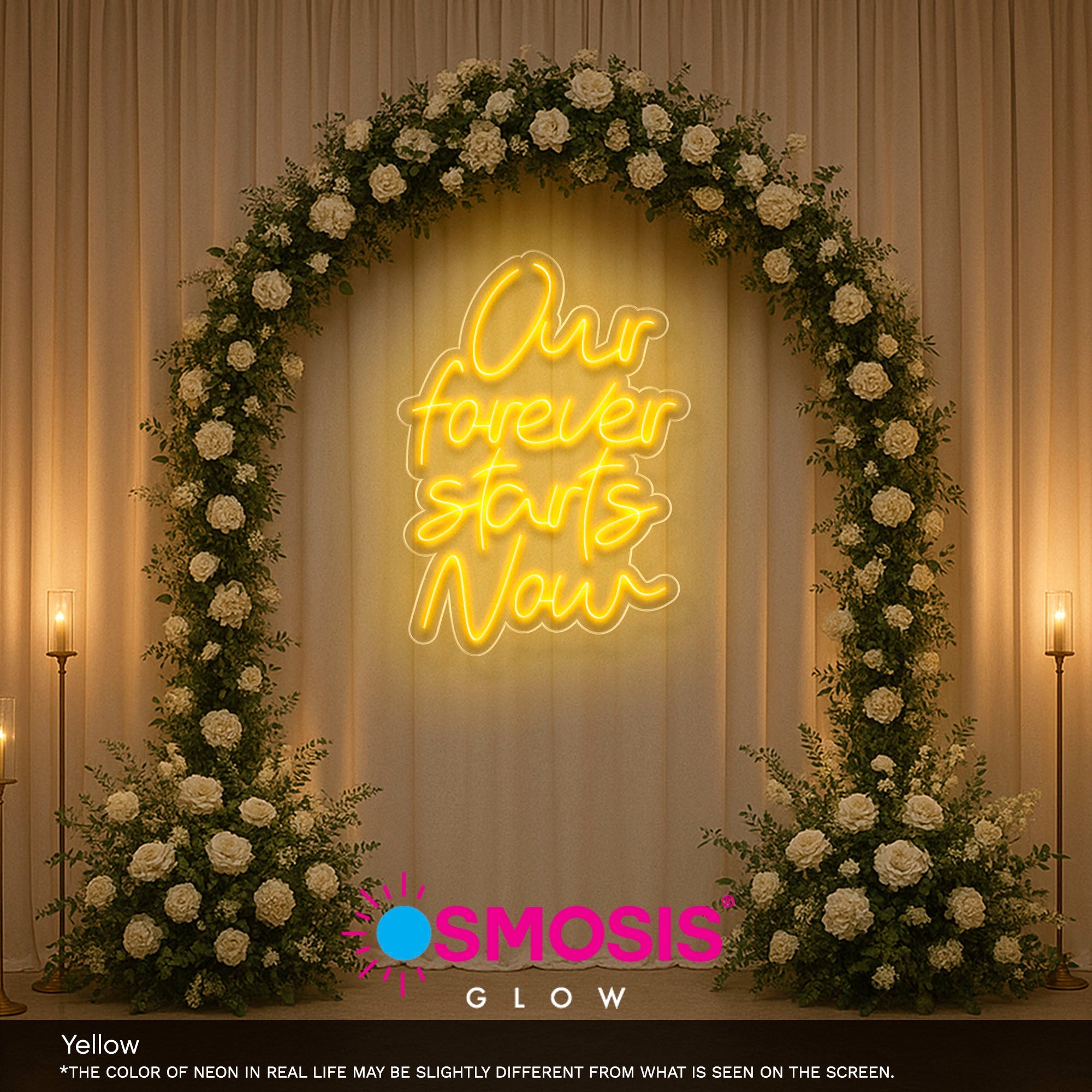 Our Forever Starts Now neon sign