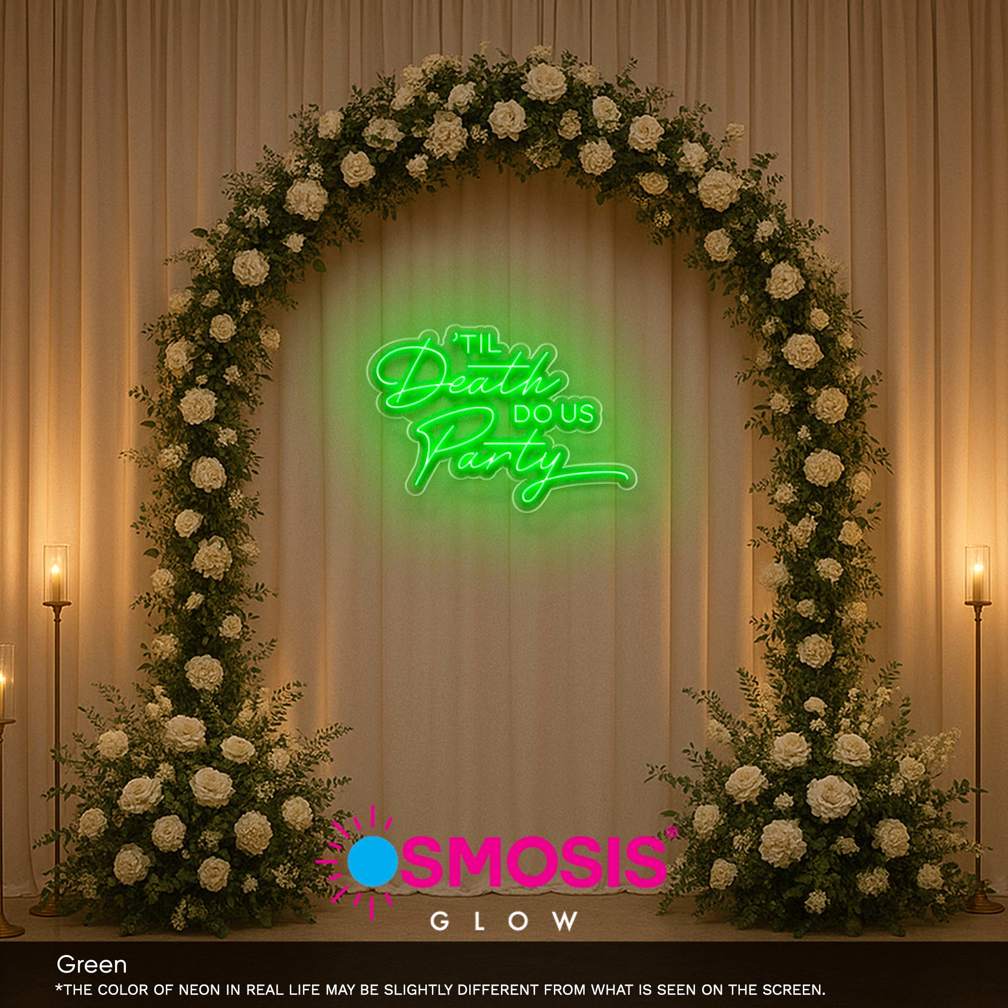 Til Death Do Us party Light Sign