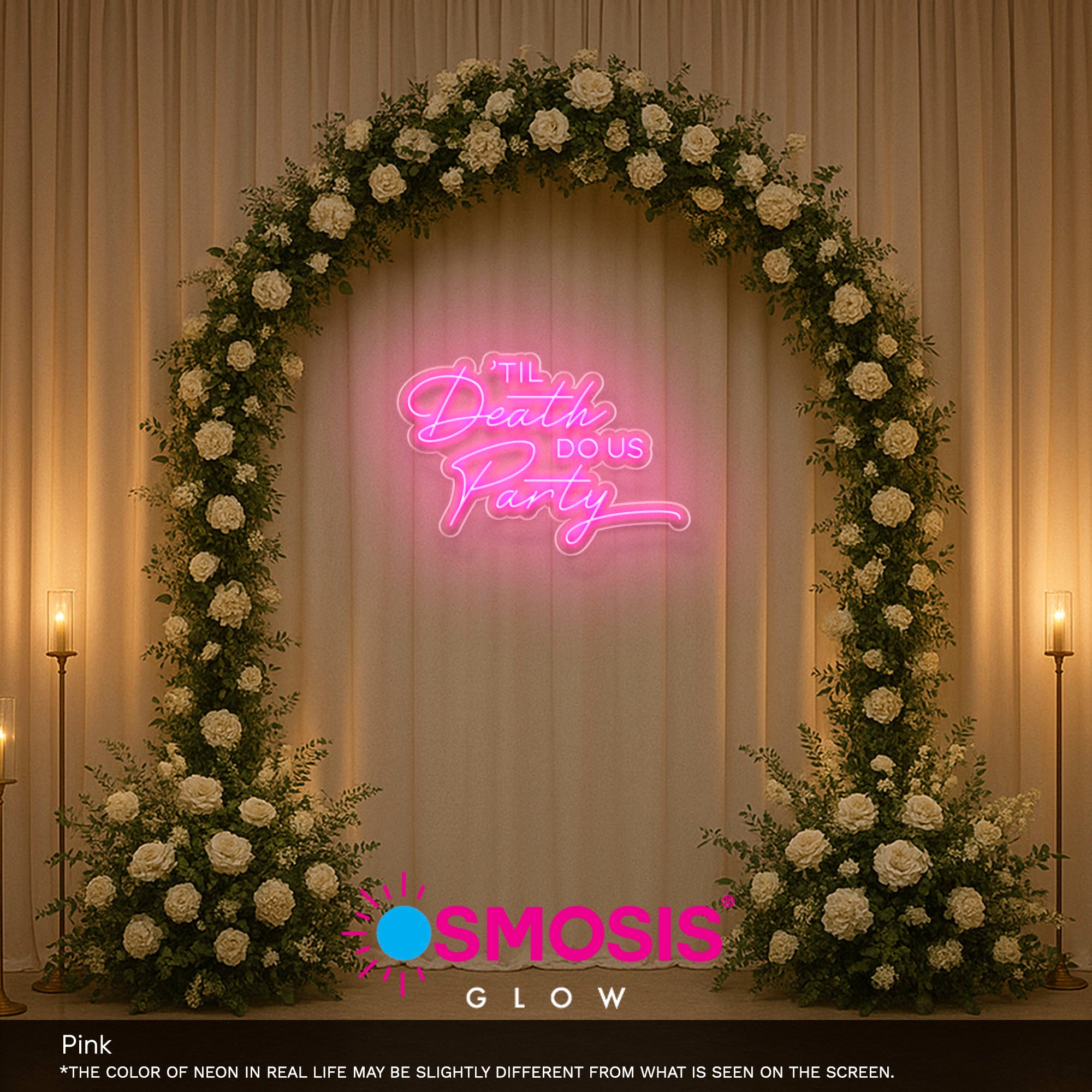 Til Death Do Us party Light Sign