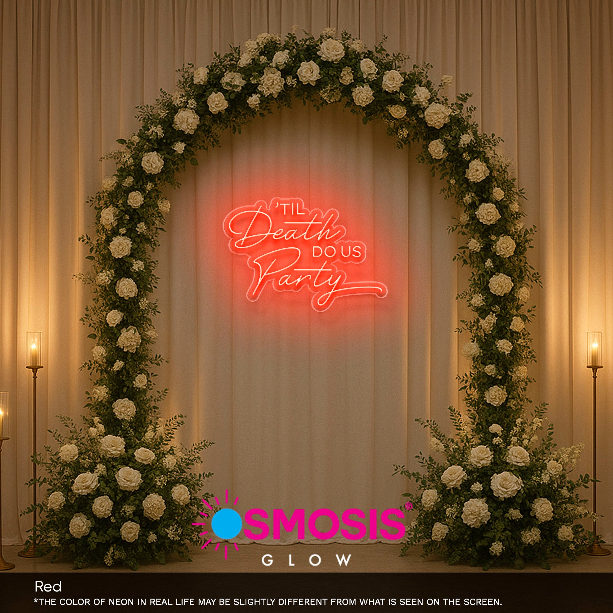 Til Death Do Us party Light Sign