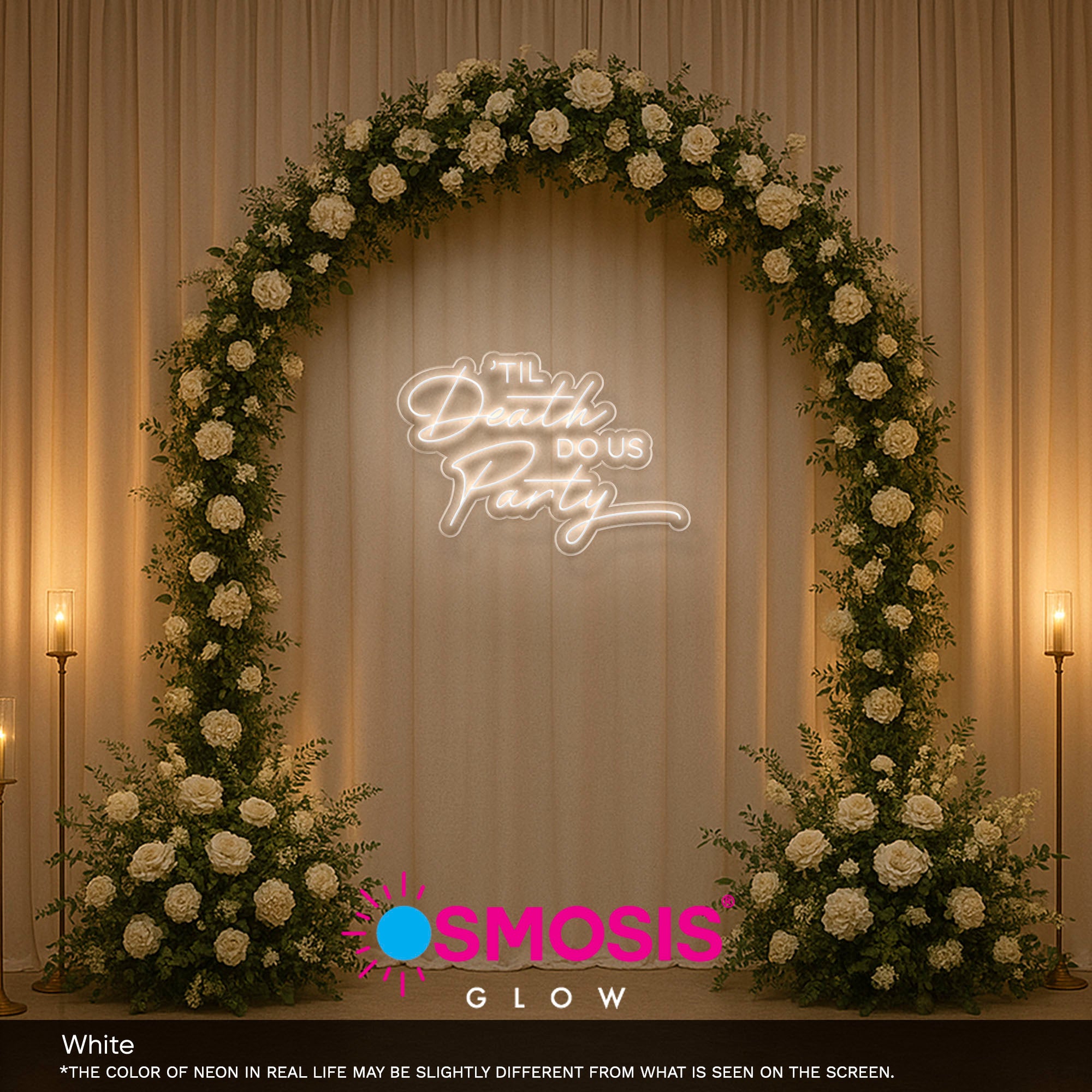 Til Death Do Us party Light Sign