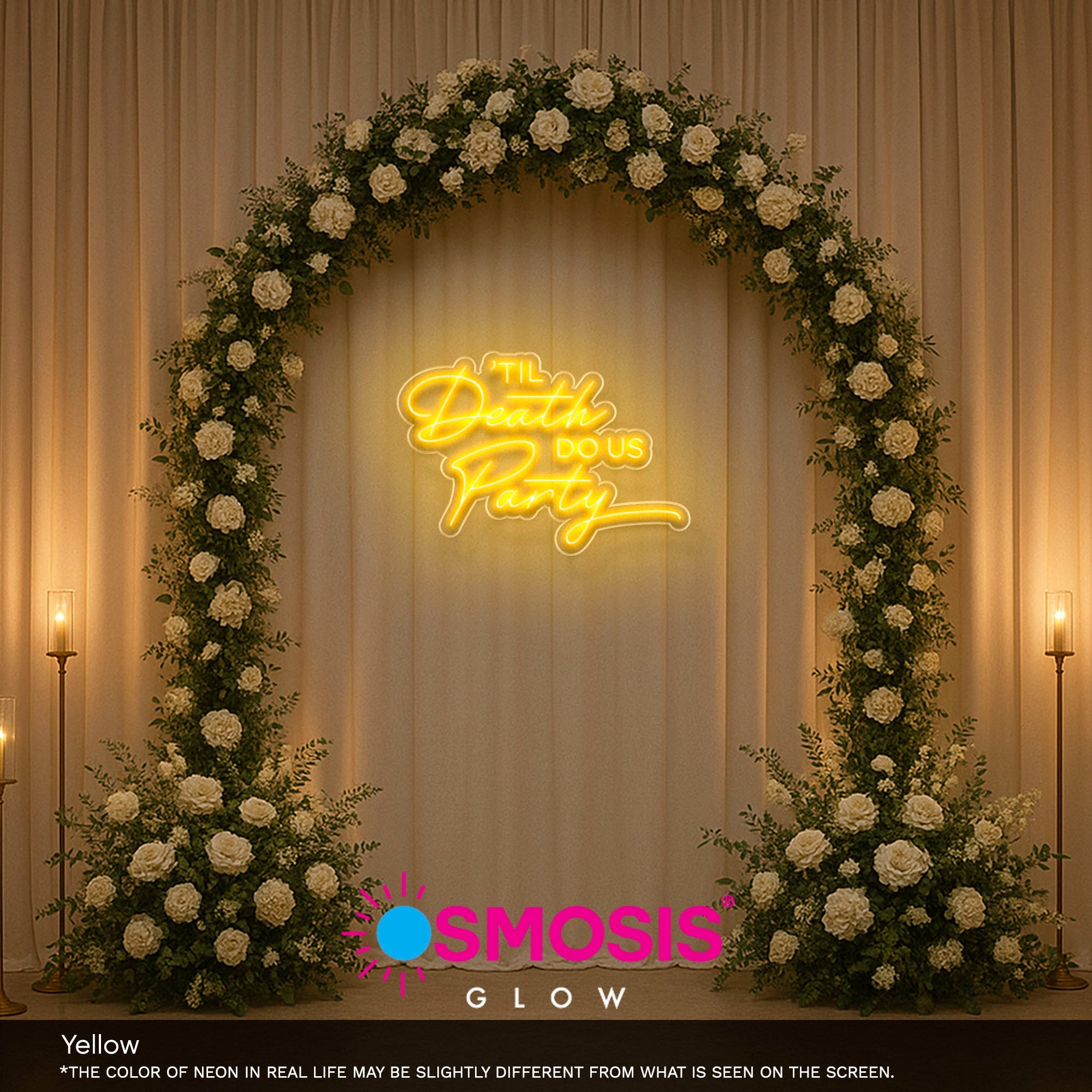 Til Death Do Us party neon sign
