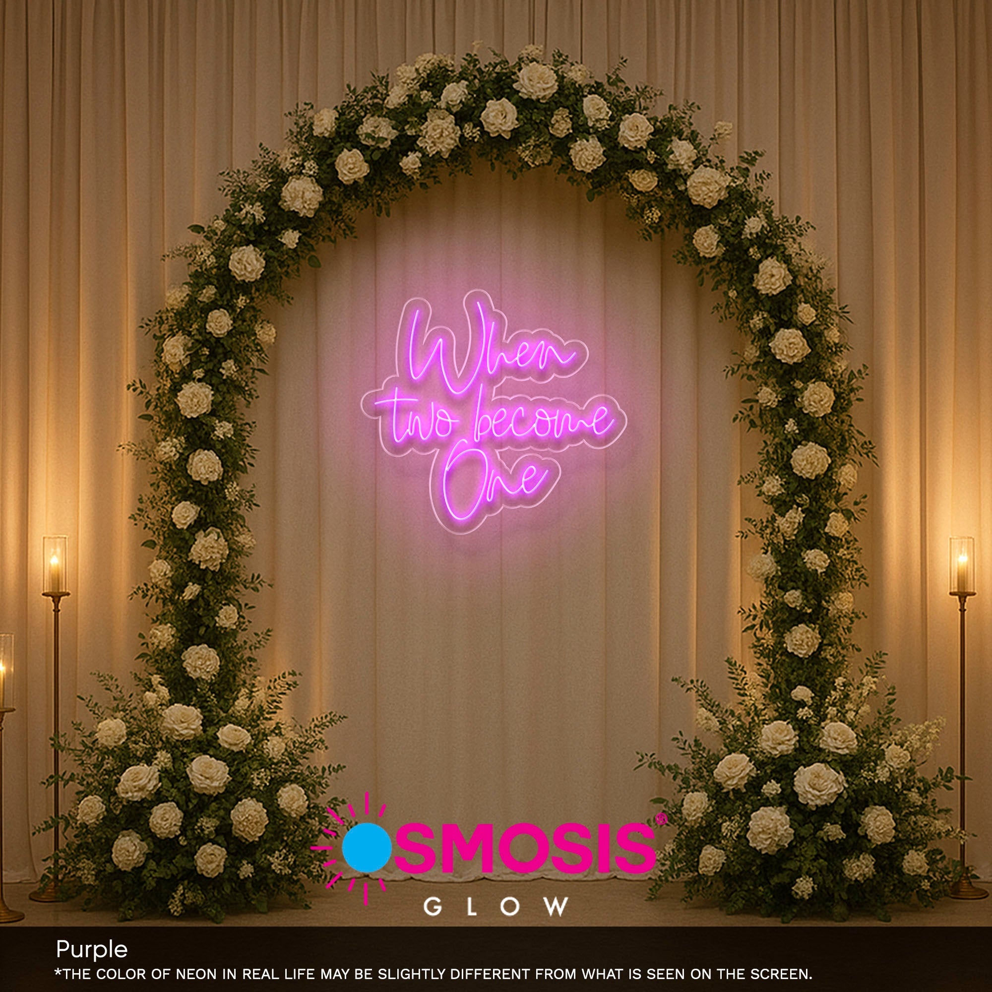 When Two Become One neon sign