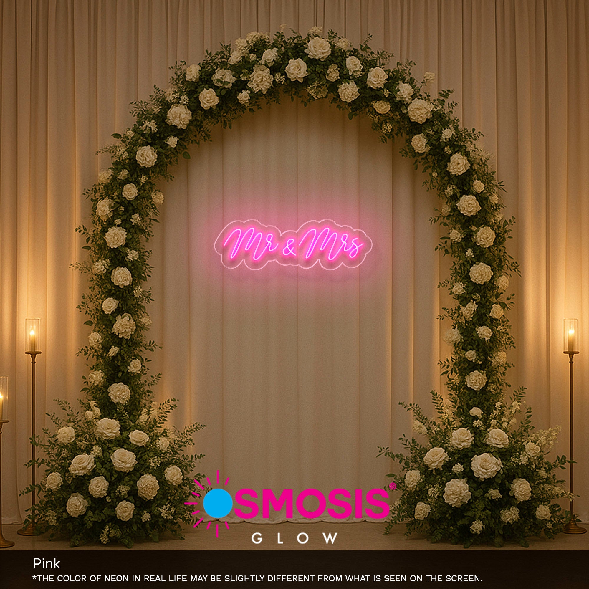 Mr. Mrs. neon sign