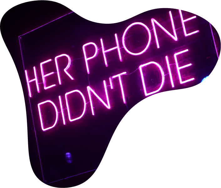 her phone didn't die custom neon sign wildchild canada, windsor